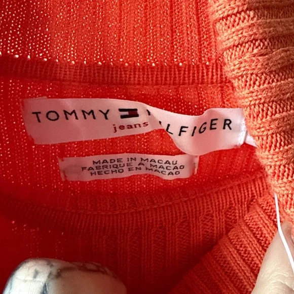 NWT Y2K Tommy Hilfiger Turtleneck Sweater Size Medium - Picture 4 of 5